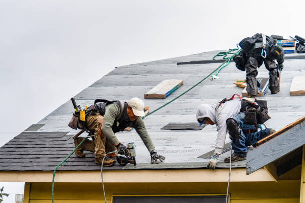 Professional Gutter Installation technician working in Clinton, NJ